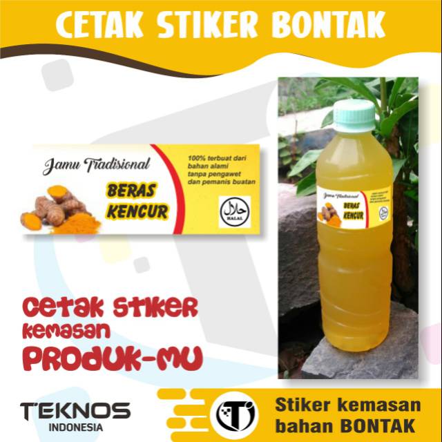 Stiker Sticker Label Minuman Botol Jamu Susu Kedelai Shopee Indonesia