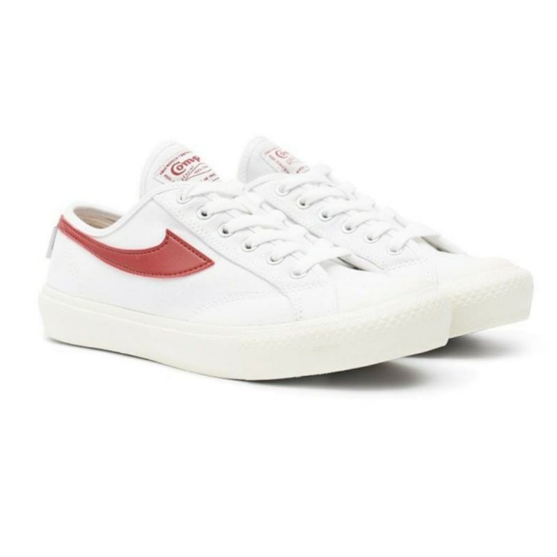 SEPATU COMPASS GAZELLE LOW WHITE RED