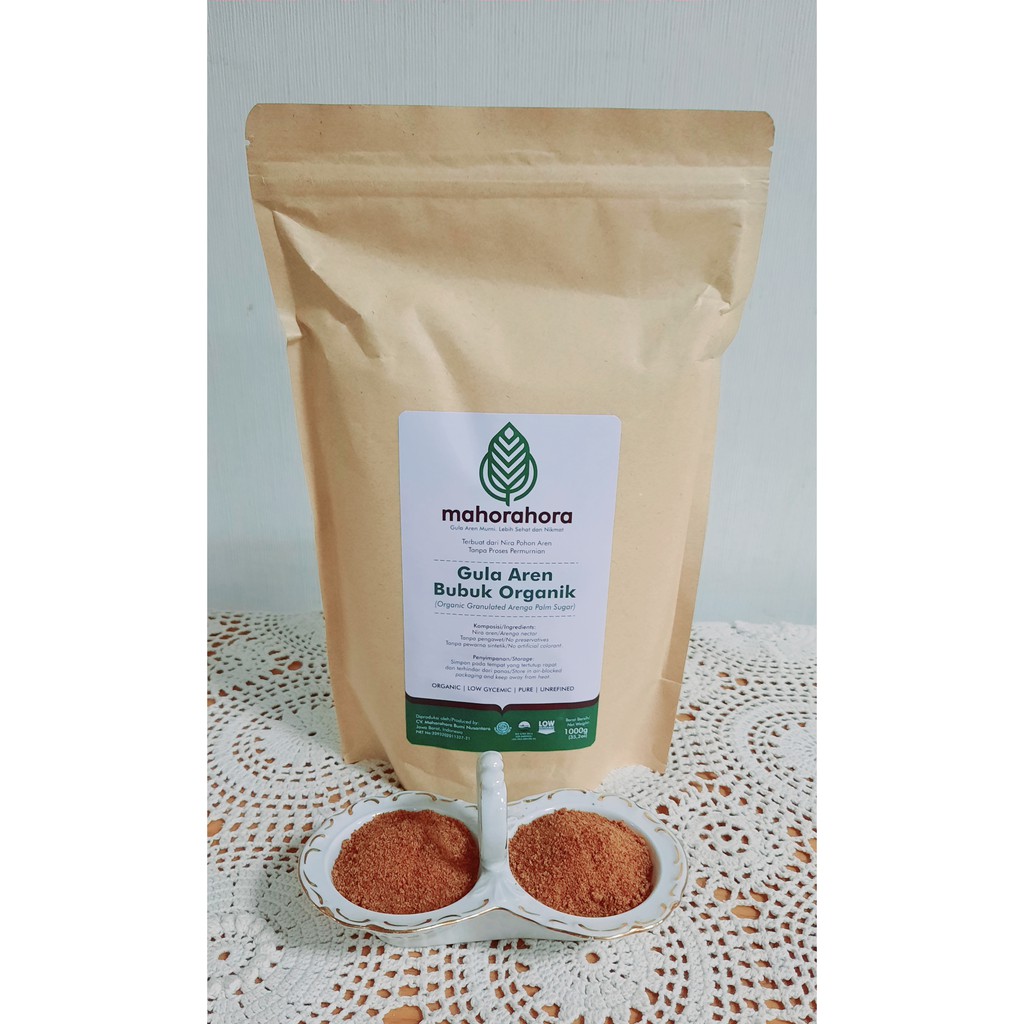 

Gula Aren Organik Bubuk Pouch 1 kg Mahorahora Bandung Premium Grade A