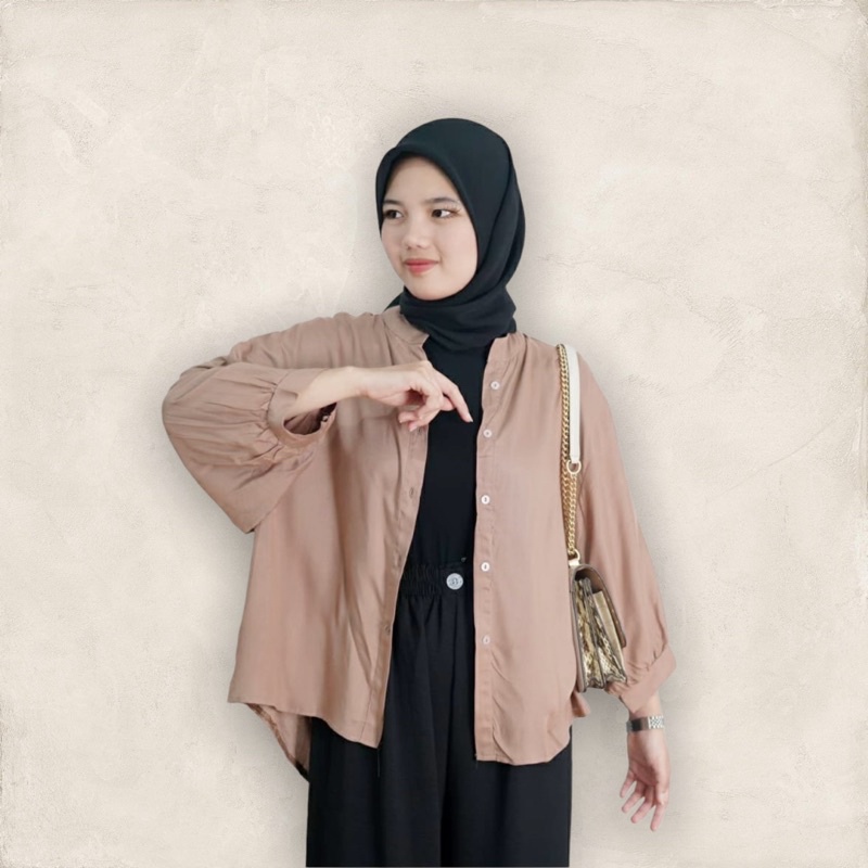 GFS RESTOCK CALANI OVERSIZE BATWING RAYON DIAMOND SHIRT