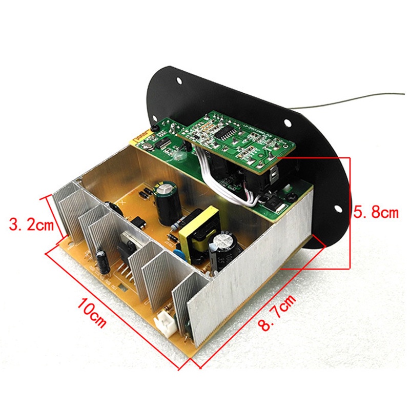 【Barang Tersedia】8/10 inch 12V/24V/220V Amplifier Board Audio Bluetooth USB FM Radio TF Player Subwoofer 35W Taffstudio Amplifier