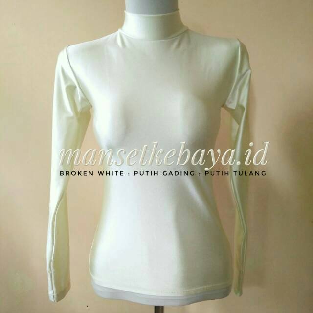manset kebaya putih tulang / broken white / putih gading