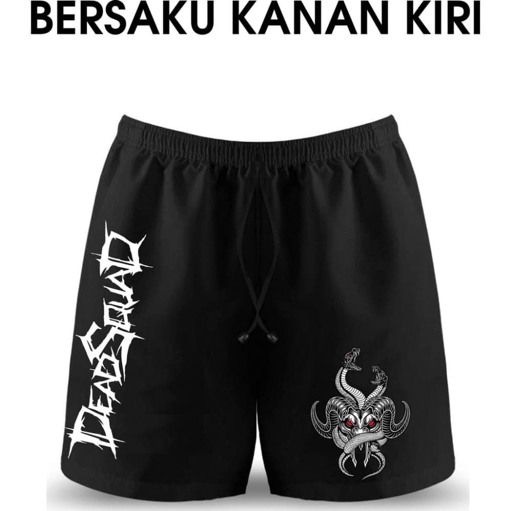 Clothing May - Celana Pendek Dead Squad Deadsquad Boxer Pria Pendek Celana Tali Kolor Bokser Kekinian Cowok Laki-Laki Bahan Babyterry Baby Terry Premium Original Murah