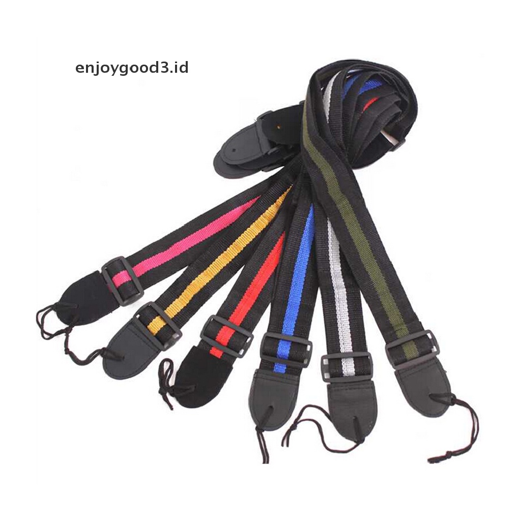 (Id) Strap Gitar Akustik / Elektrik / Bass Bahan Nilon Adjustable (Dd)