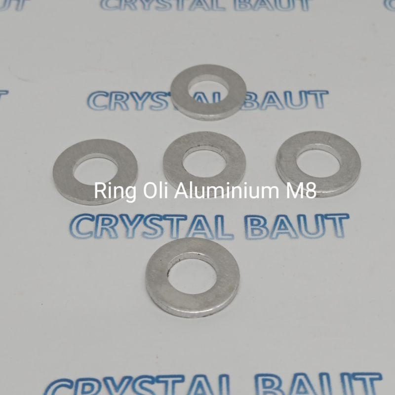 Ring Oli Aluminium M8 atau Buat Baut Kunci 12 Ring