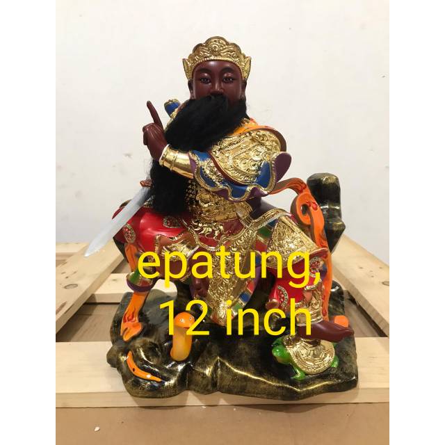 patung dewa rupang dewa hian tian shang ti cin bu tai te fiber 12 inch