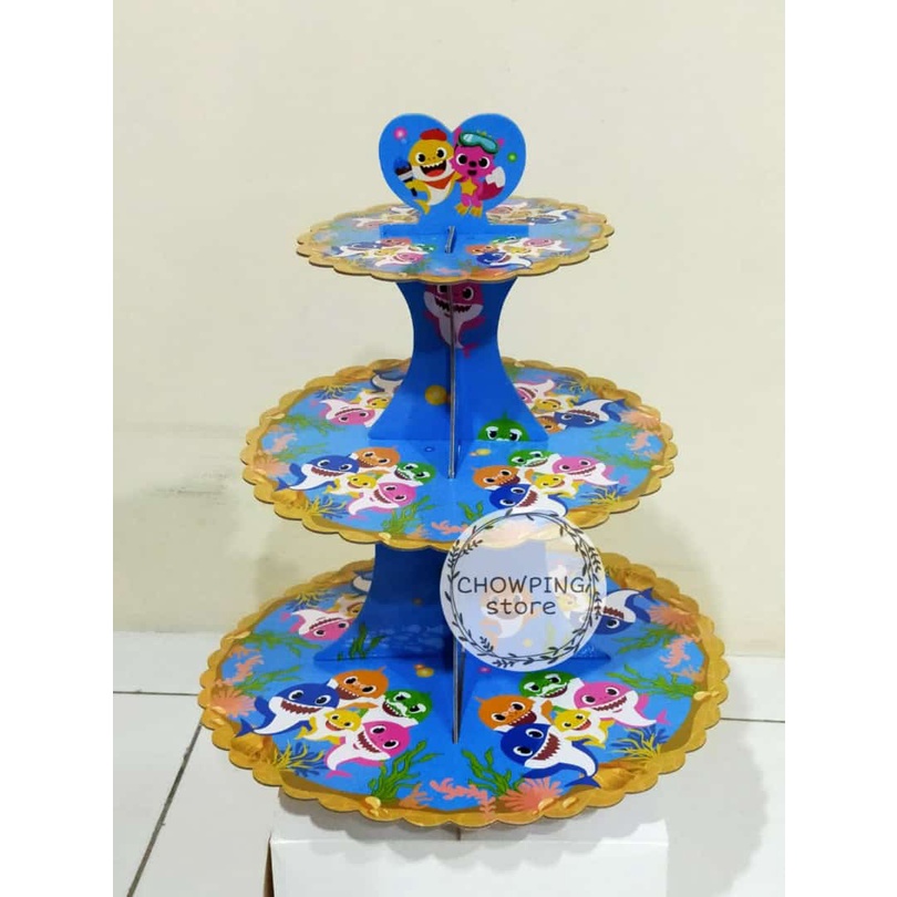 Cupcake Stand / Standing Cake Tier / Tatakan Kue Katakter Baby Shark