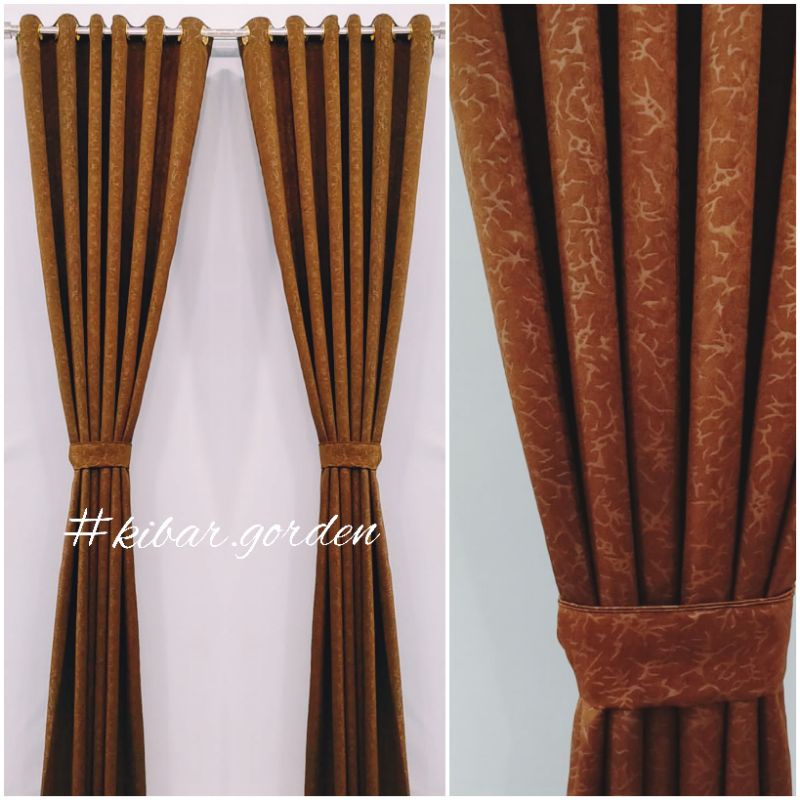 Gorden/hordeng/tirai jendela kamar minimalis polosan abstrak