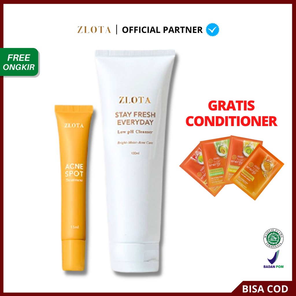 [ FREE GIFT ] ZLOTA STAY FRESH EVERYDAY CLEANSER | ACNE SPOT TREATMENT | GLOW SERUM 20 ml