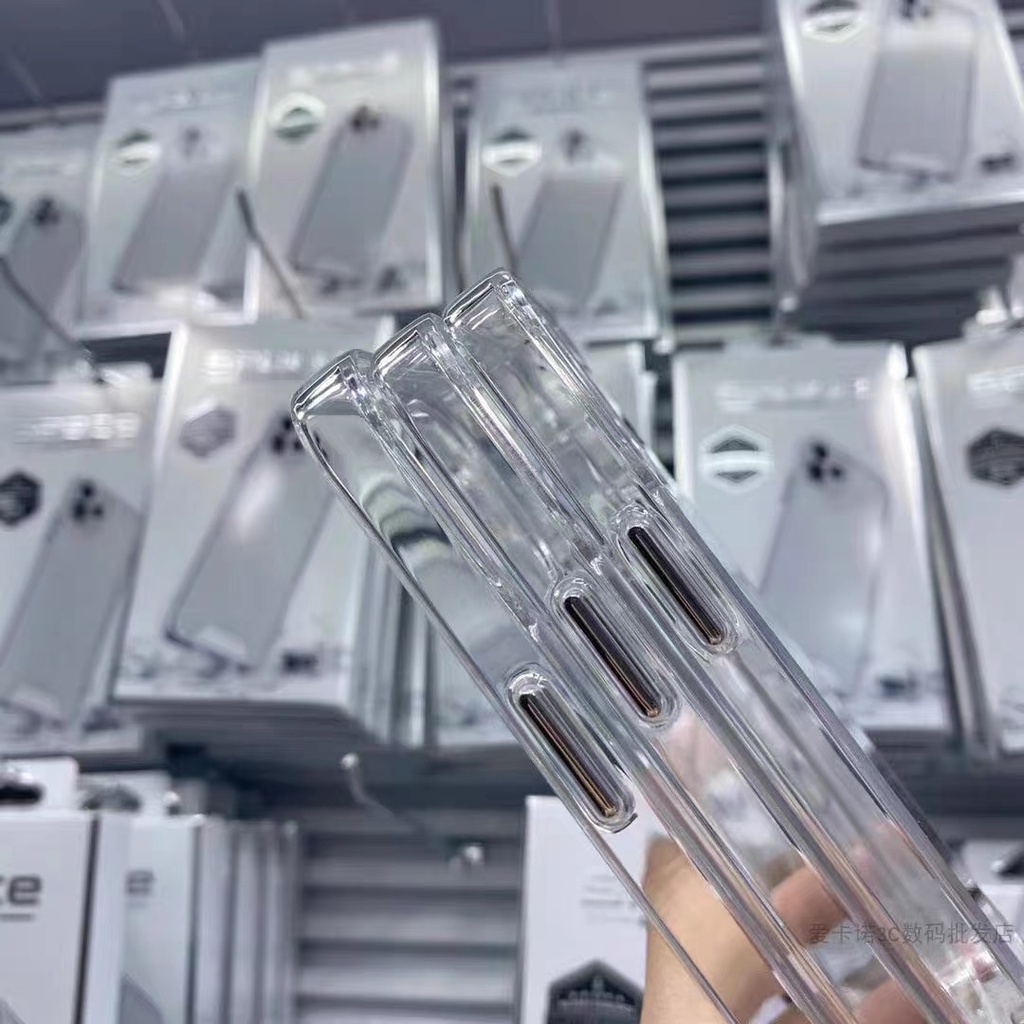 Casing Hardcase iPhone 14 pro max 13 12 11 pro max X / Xs max XR 7 / 8 plus Transparan shockproof + Tombol Logam