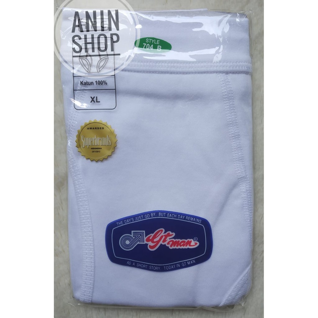 GT MAN 704 B PUTIH | Celana Dalam Gt Man Putih Polos | CD Gt Man | Cd Pria Dewasa | Cd Gt man Putih