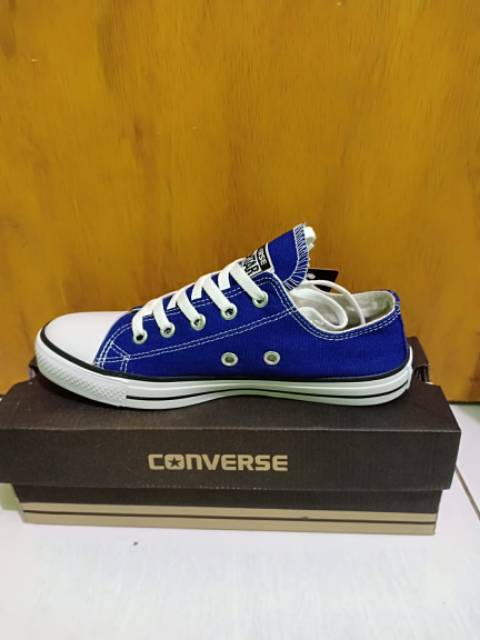 Sepatu converse allstar clasik biru elektrik+box