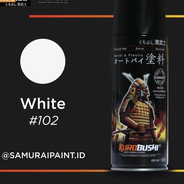 

qwr>!jgh-356 Samurai Paint Standard White 102 Putih Standar #102 Cat Aerosol