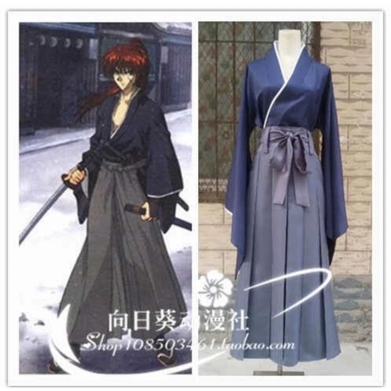 【QTakasi】SAMURAI X KENSHIN YUKATA KIMONO DEWASA BAJU TRADISIONAL JEPANG ANIME COSPLAY SIZE / COLOR REQUEST