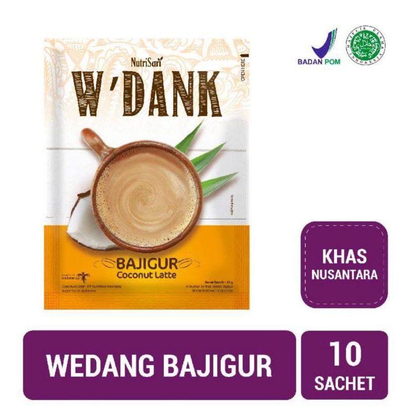 

Nutrisari W’dank Wedang Wedank Bajigur Coconut Latte 10x15 gr