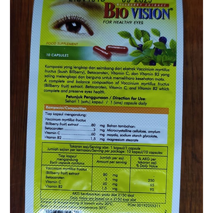 Bio Vision 10 Kapsul / Vitamin Mata