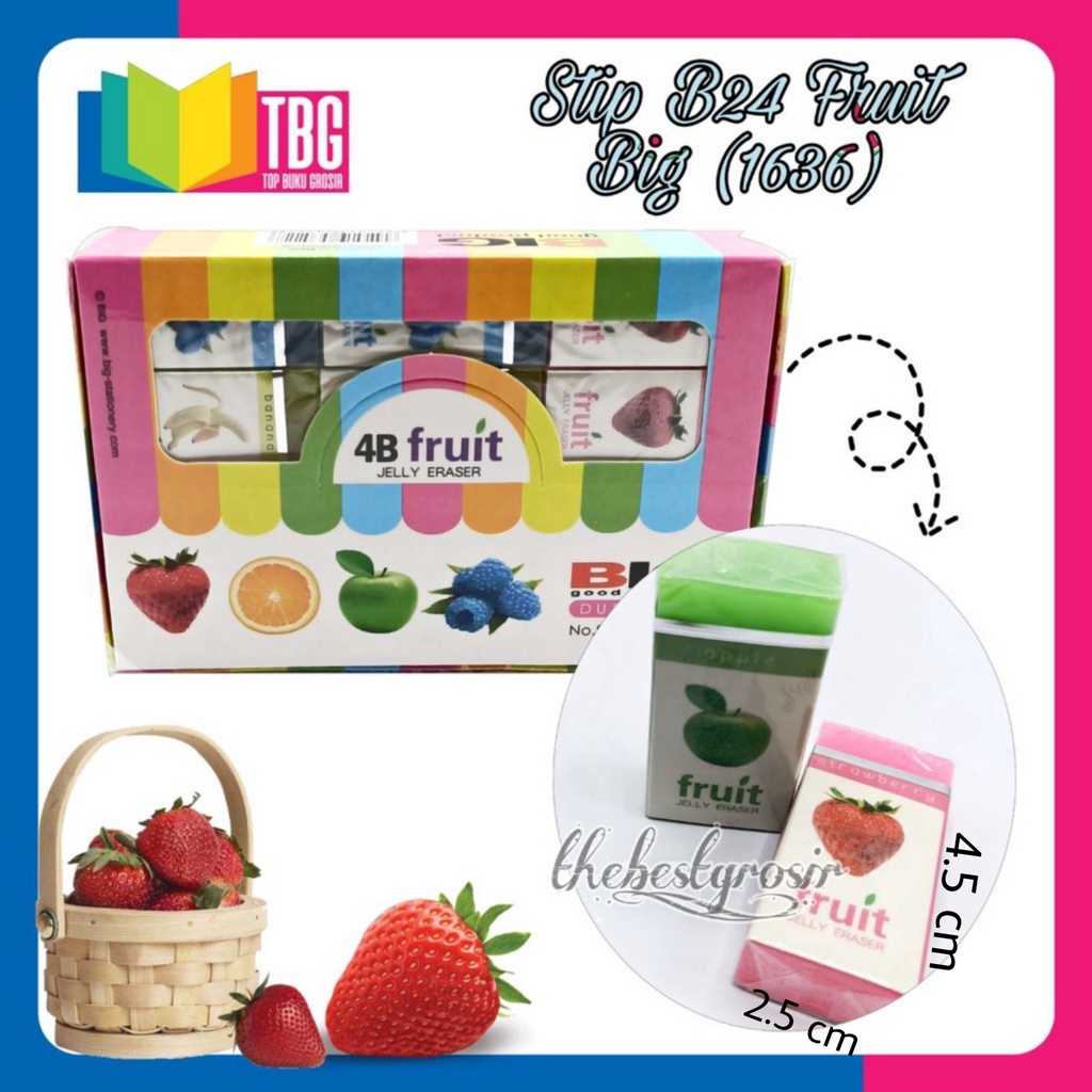

1 PCS PENGHAPUS B24 9245T FRUIT BIG / STIP / ERASER / PENGHAPUS PENSIL (R-1636)
