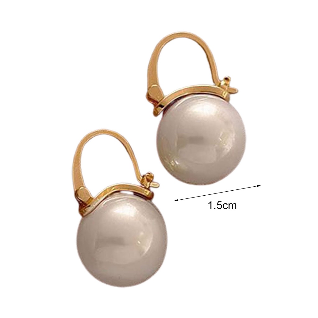 Hu Hu Hu Hu Hu Alat Bantu Pasang Kacamata♡ 1 Pasang Anting Juntai Bentuk Geometris Aksen Mutiara Imitasi Gaya Vintage Untuk Wanita