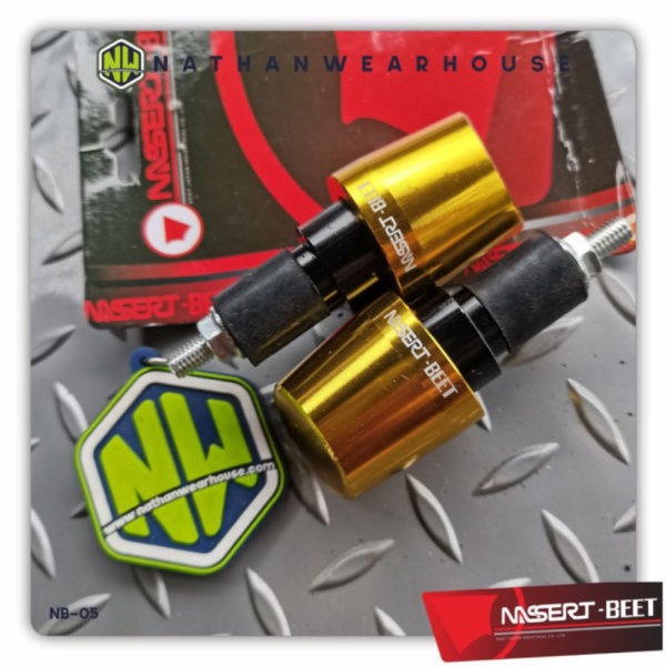 Promo Jalu Stang Bar End Grip Cnc Nmax Aerox Ninja Satria Vario Beat Mio - Gold Diskon