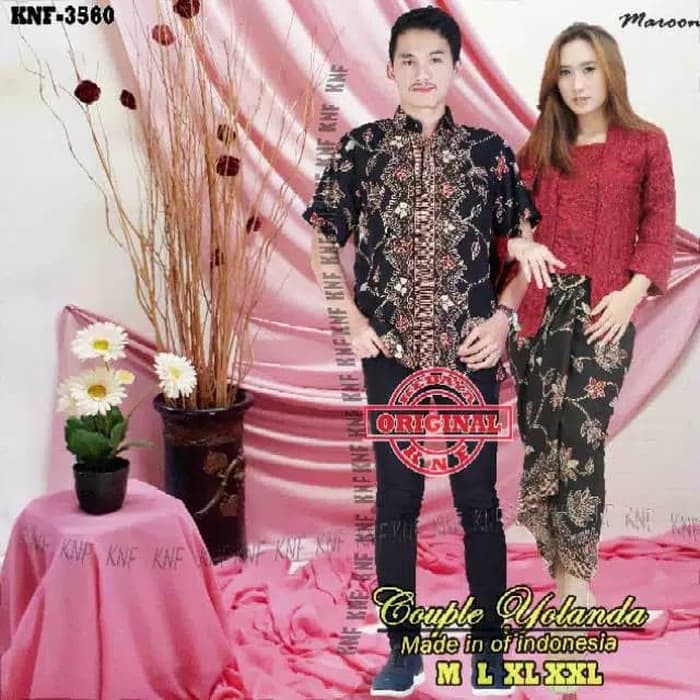 couple kebaya brukat kutubaru dan hem pendek trendy terbaruu