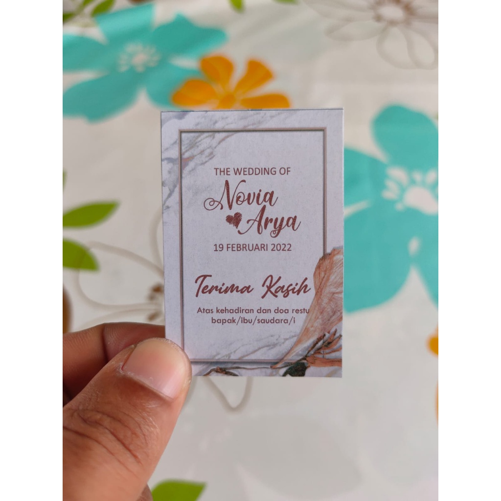 

Kartu Ucapan Terima Kasih / Kartu Souvenir / Hangtag / Thanks Card / Pengambilan Souvenir