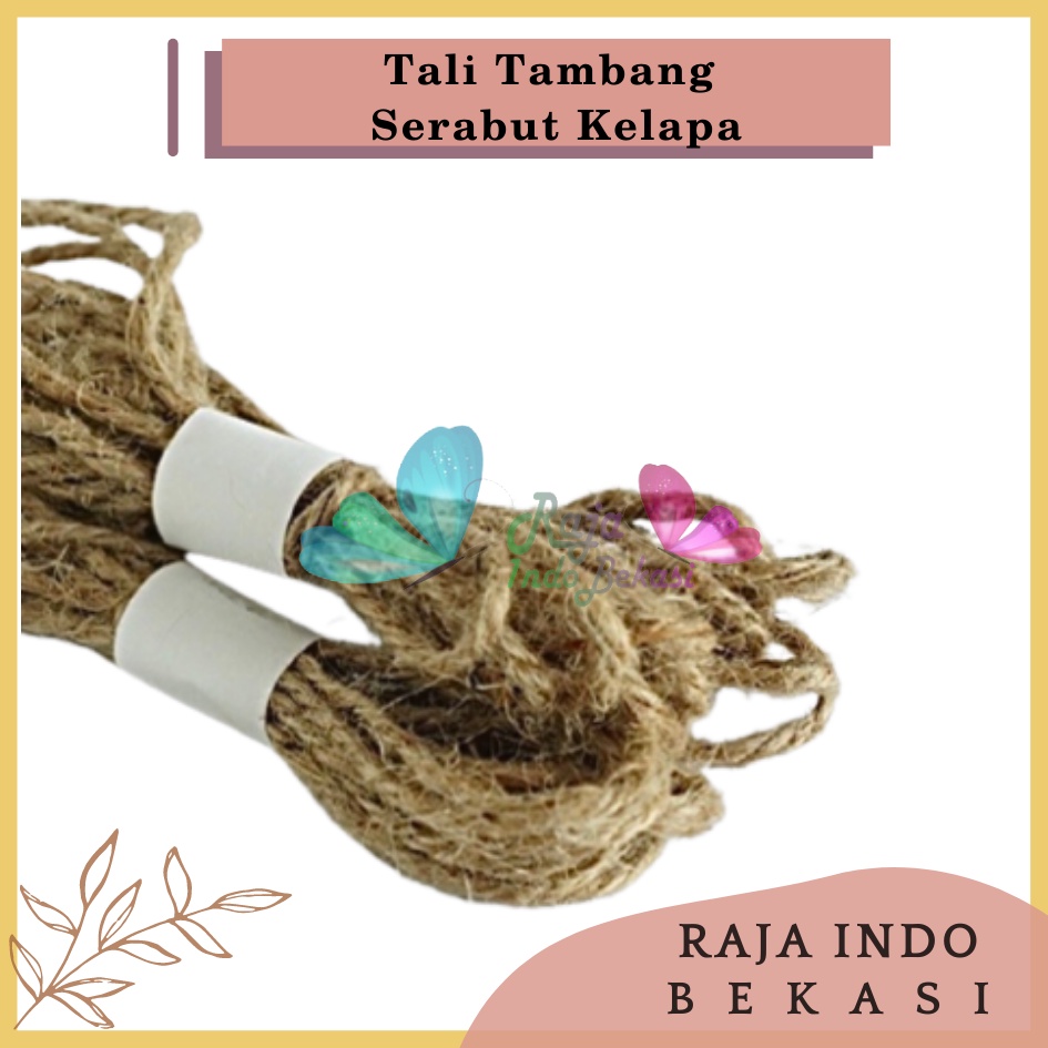 Tali Rami Goni Serabut Kelapa 4 - 6 mm Tali Rami Roll Goni Warna Penjepit Polaroid 3 Ply Besar 2 Ply Tebal Tali Tambang Jemuran Tambang Rustik Rustic Kecil Sedang Besar Meteran Tali Multifungsi untuk Garukan Kucing Turus Tanaman Papan Taman Dekorasi Kado