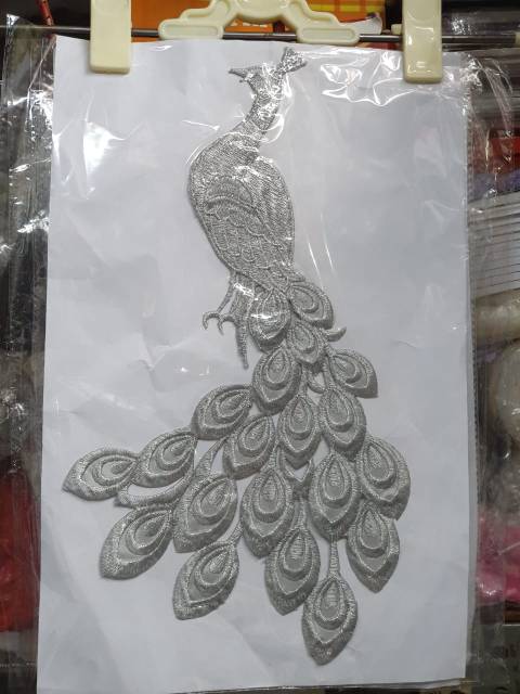 RB APLIKASI BORDIR BURUNG MERAK