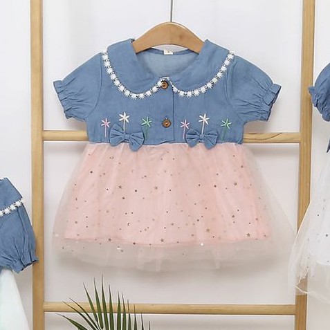 HappyOliver DRESS DENIM PALMBEACH 2105 EBV Baju Dress Anak Perempuan Import Model Gaun/Baju Dress Anak Perempuan Import/Dress Bayi Perempuan/Gaun Bayi Perempuan/Dress Pesta/Dress Bayi