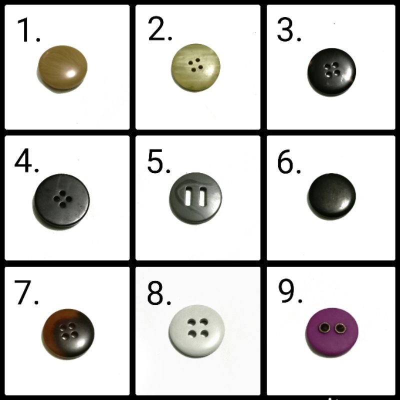 

Kancing Baju Polos ukuran 1,5 Cm - 2 Cm Murah