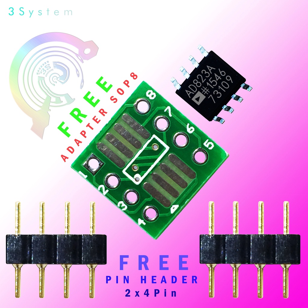 AD823 IC Dual, 16 MHz, Rail-to-Rail FET Input Amplifier SMD