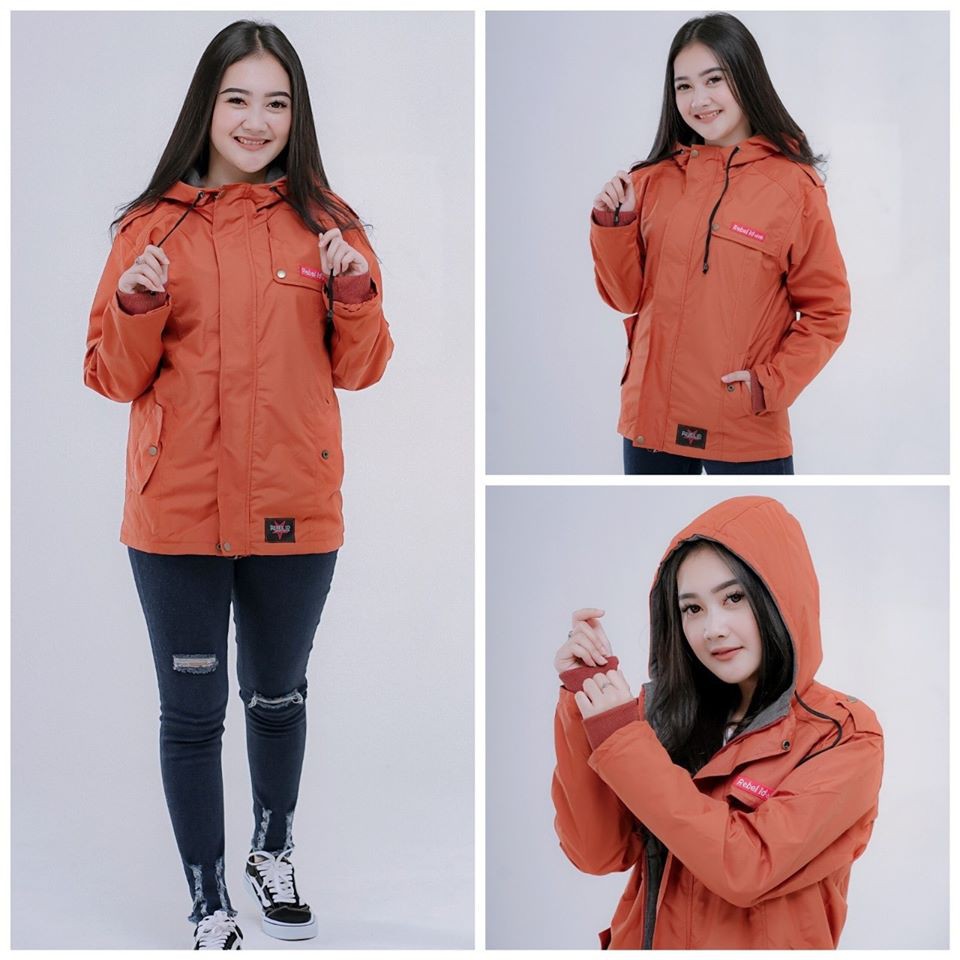 JAKET PARASUT WANITA ANTI AIR TEBAL JACKET BOMBER CEWEK KOREA KEREN OUTDOOR ORIGINAL-BLAZER BATA