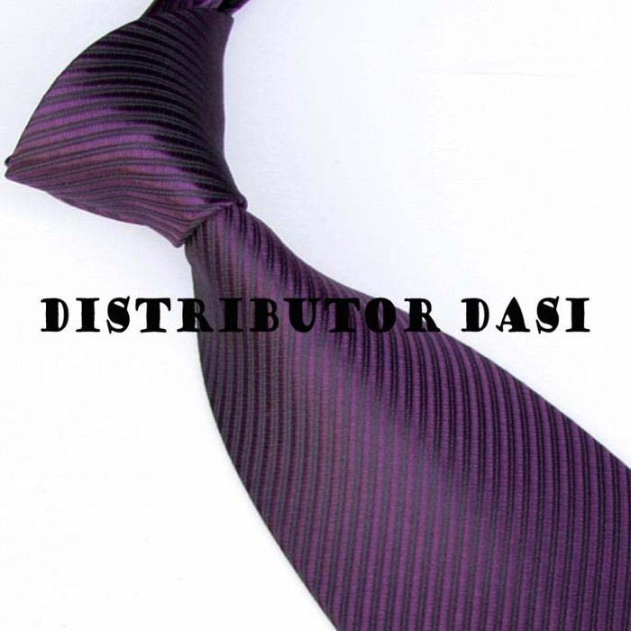 Dasi Pria Ungu Tua Motif Salur 3 Inch  8 cm polyester premium