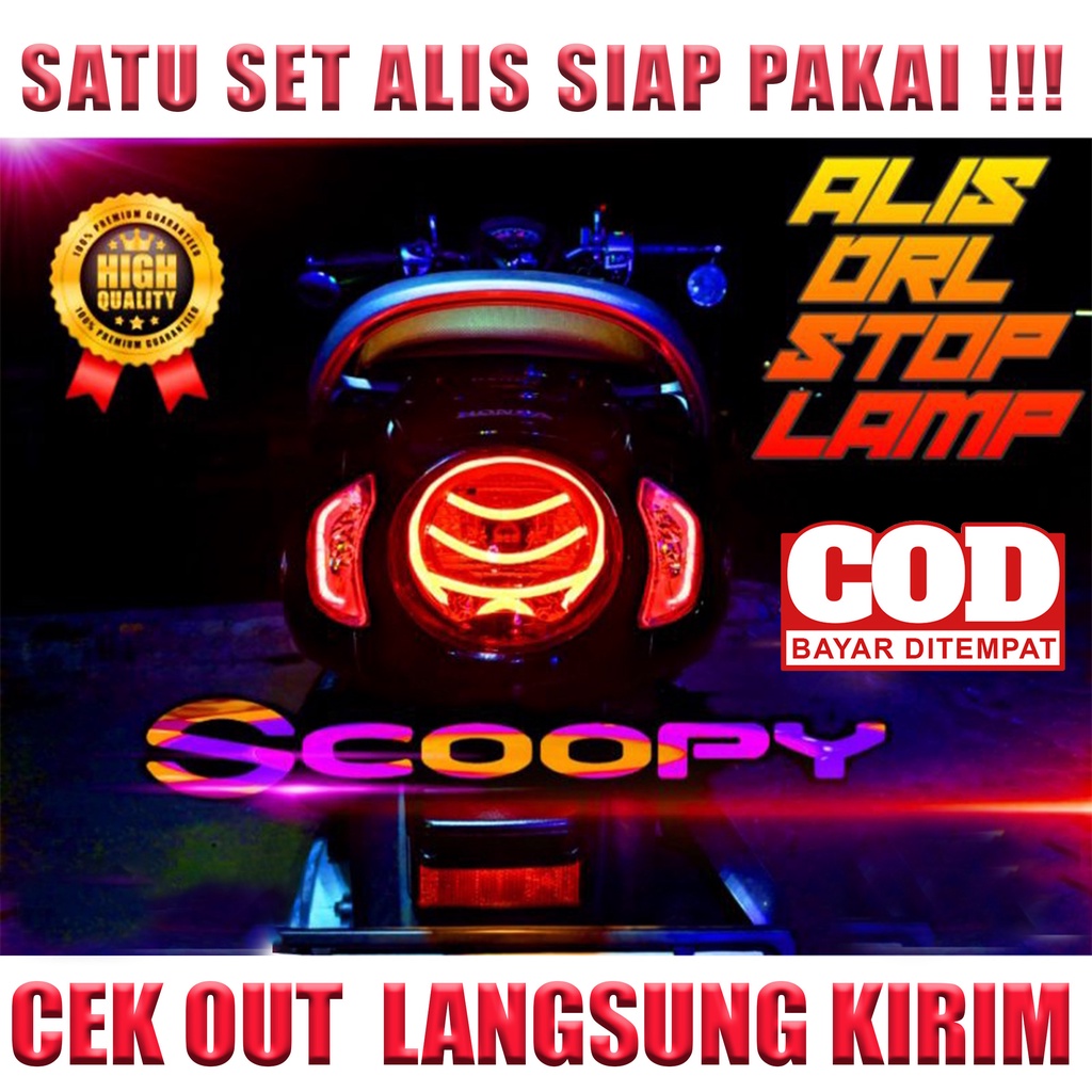 LAMPU ALIS STOPLAMP SCOOPY FI BONUS LAMPU ALIS SEIN SCOOPY 2013 2014 2015 2016 2017 LAMPU REM VARIAS