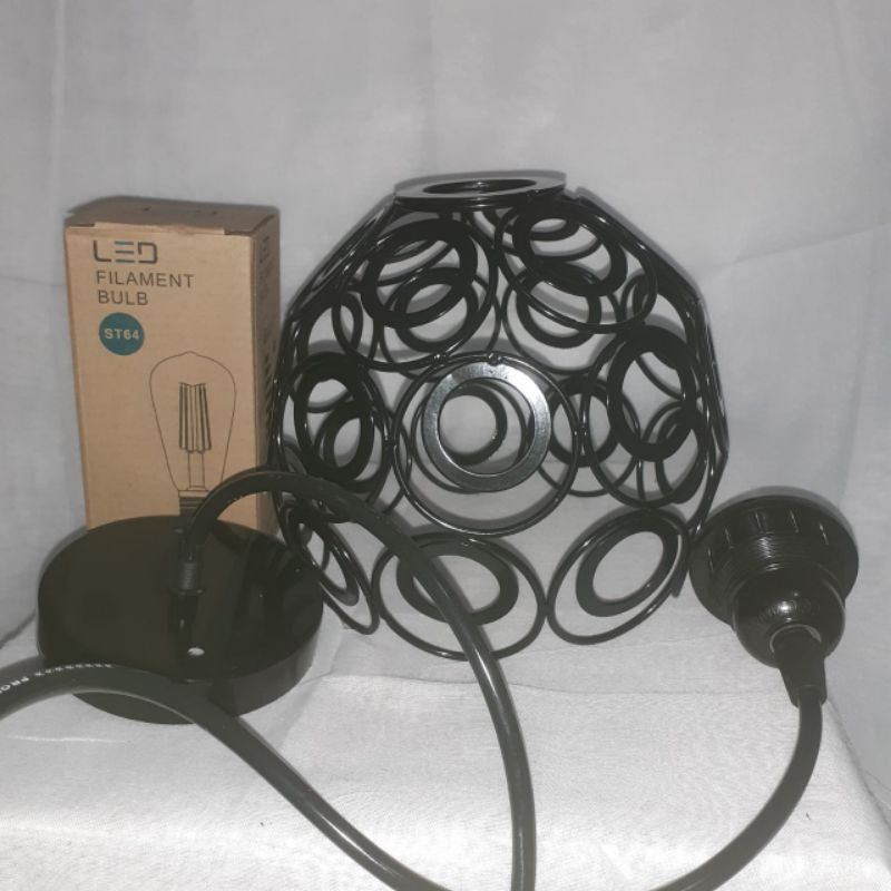 Kap lampu gantung cantik bulat