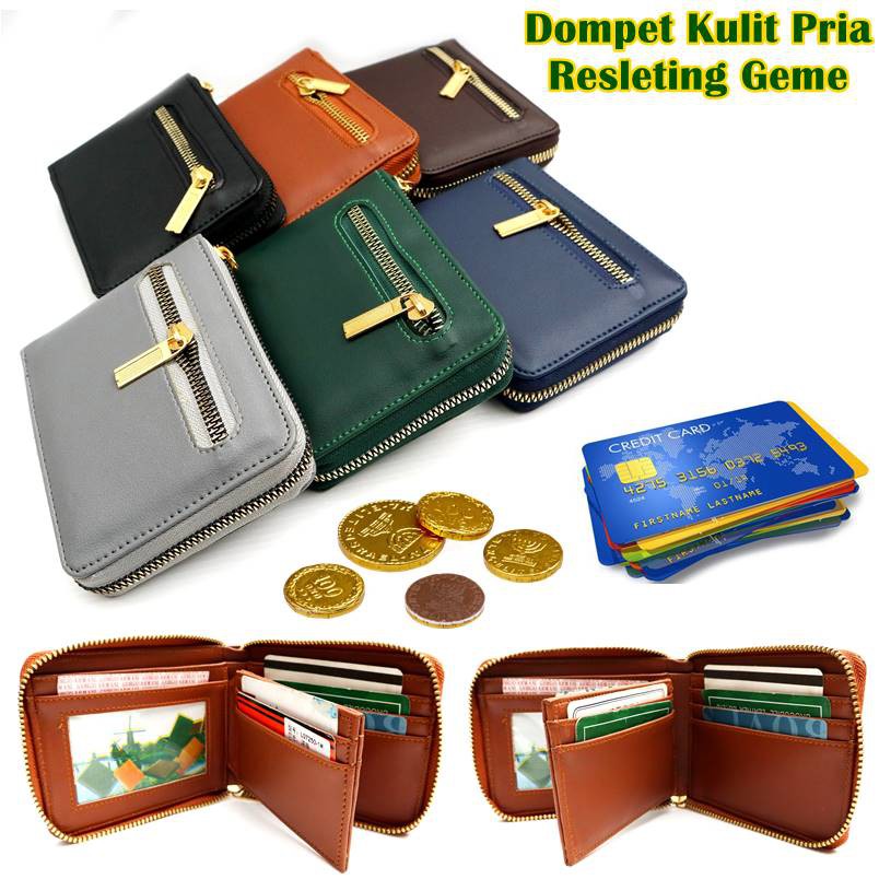 Dompet Impor Kartu Pria Resleting Geme