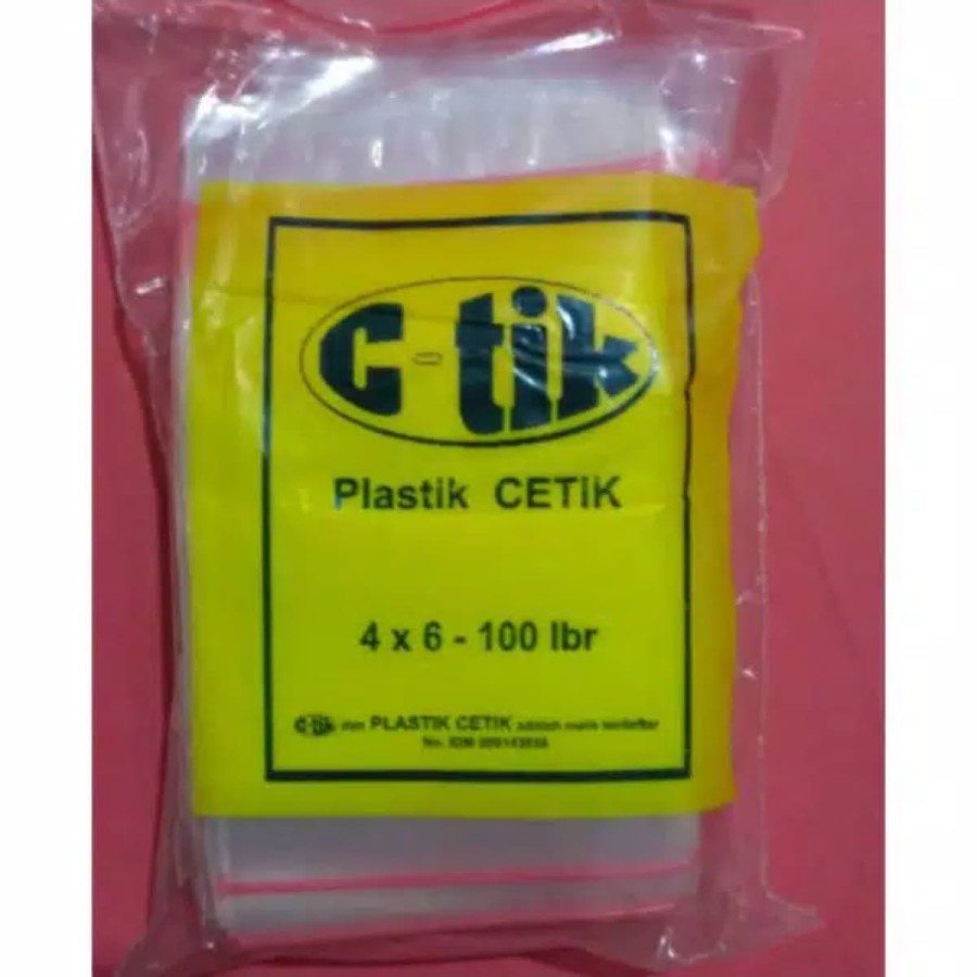 [GRAY.STORE178 ] MURAH ISI 100LEMBAR Klip Plastik Uk.4x6  (Plastik Cetik) merk C-tik