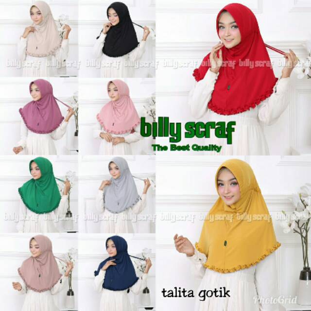 Hijab Talita Gotik ori Billy Scraf