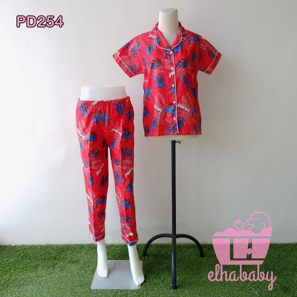 PIYAMA KATUN SETELAN WANITA BAJU TIDUR MOTIF KARAKTER MURAH