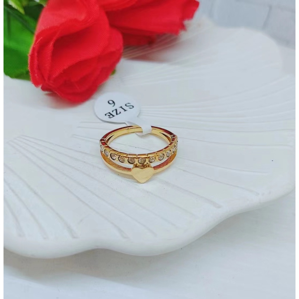 Cincin Titanium Permata Perhiasan Fashion 3011/3012