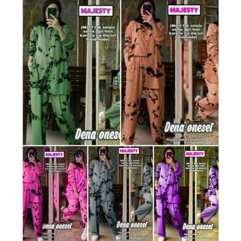 [BISA COD] Setelan Tie Dye One Set Rayon Lengan Panjang Harga Grosir lasem