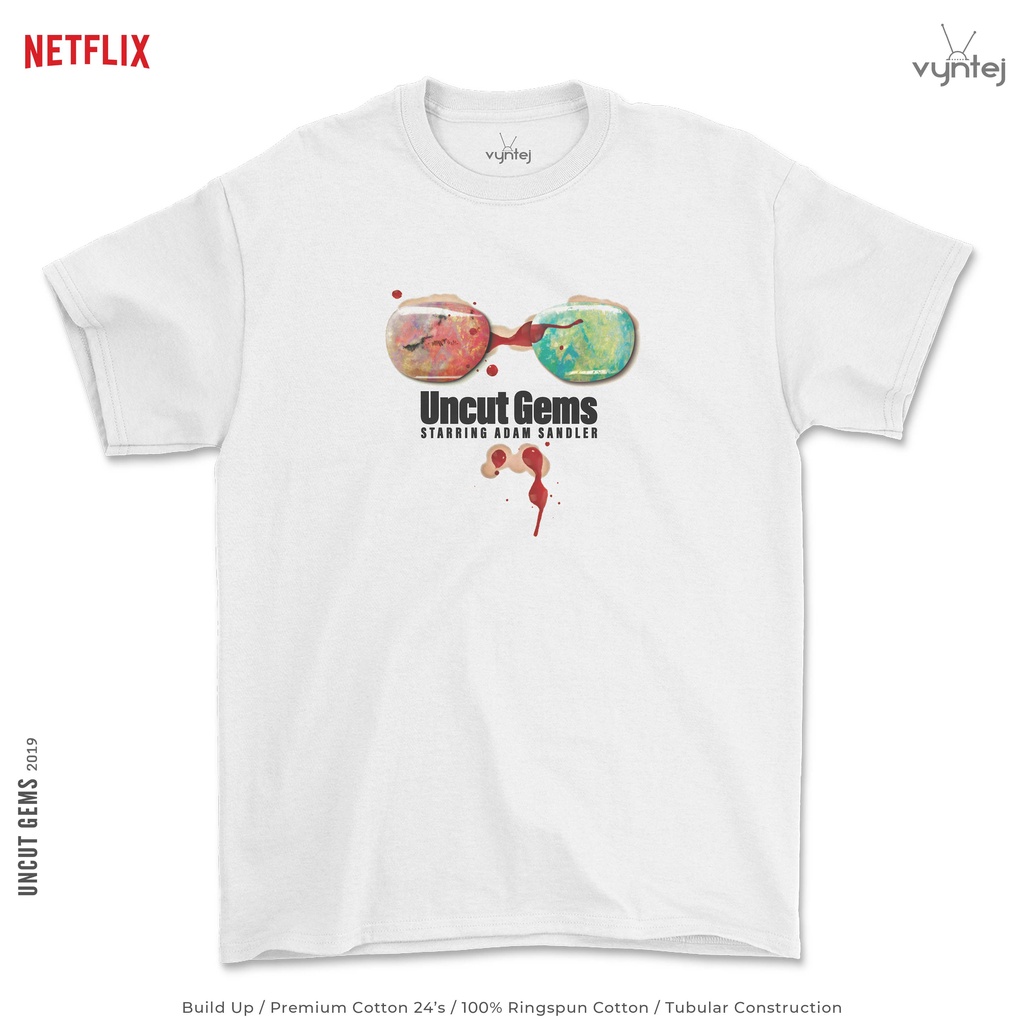 KAOS UNCUT GEMS | 001 | BAJU MOVIE FILM T SHIRT