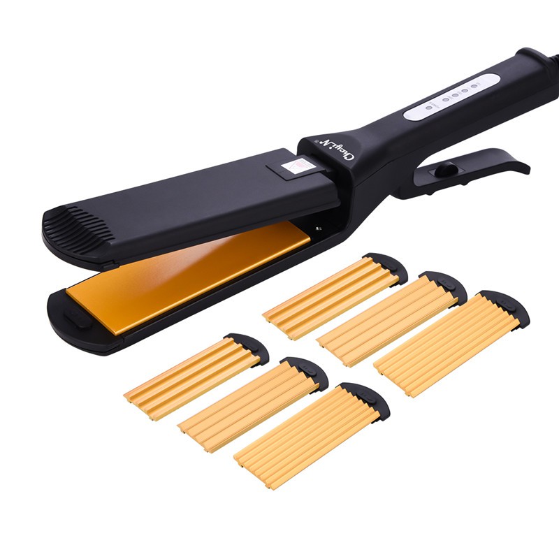 

CkeyiN 4 in 1 Alat Pelurus Rambut dan Crimping Iron Hair Crimper Styling