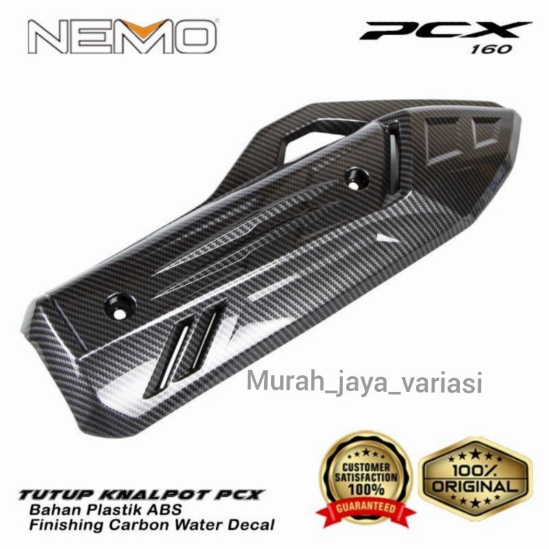 cover knalpot honda pcx 160 new carbon nemo/pelindung knalpot pcx 160 NEMO ORIGINAL