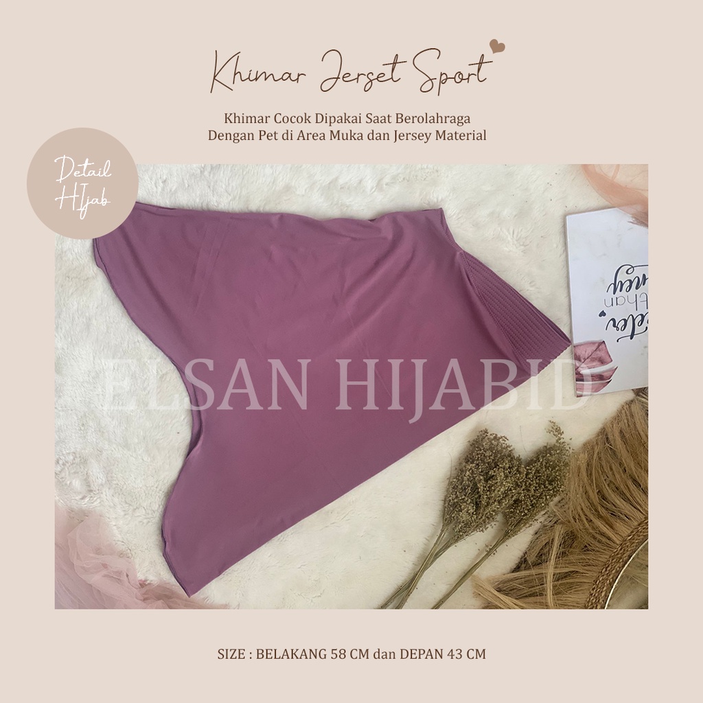 Khimar instant Hijab sport jersey premium grade A/ jilbab olahraga lycra instant jokowi
