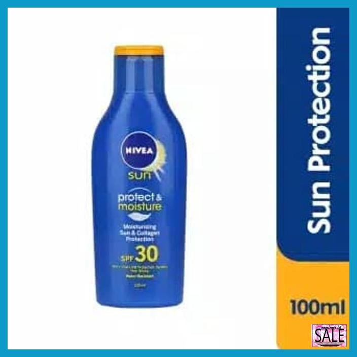 nadabsunblock- nivea sun protect & moisture spf 30 100ml -aslii.