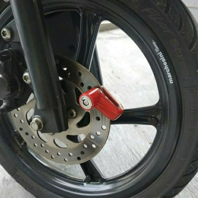 Kunci / Pengunci Gembok Cakram Pengaman Sepeda Motor Universal Anti Maling