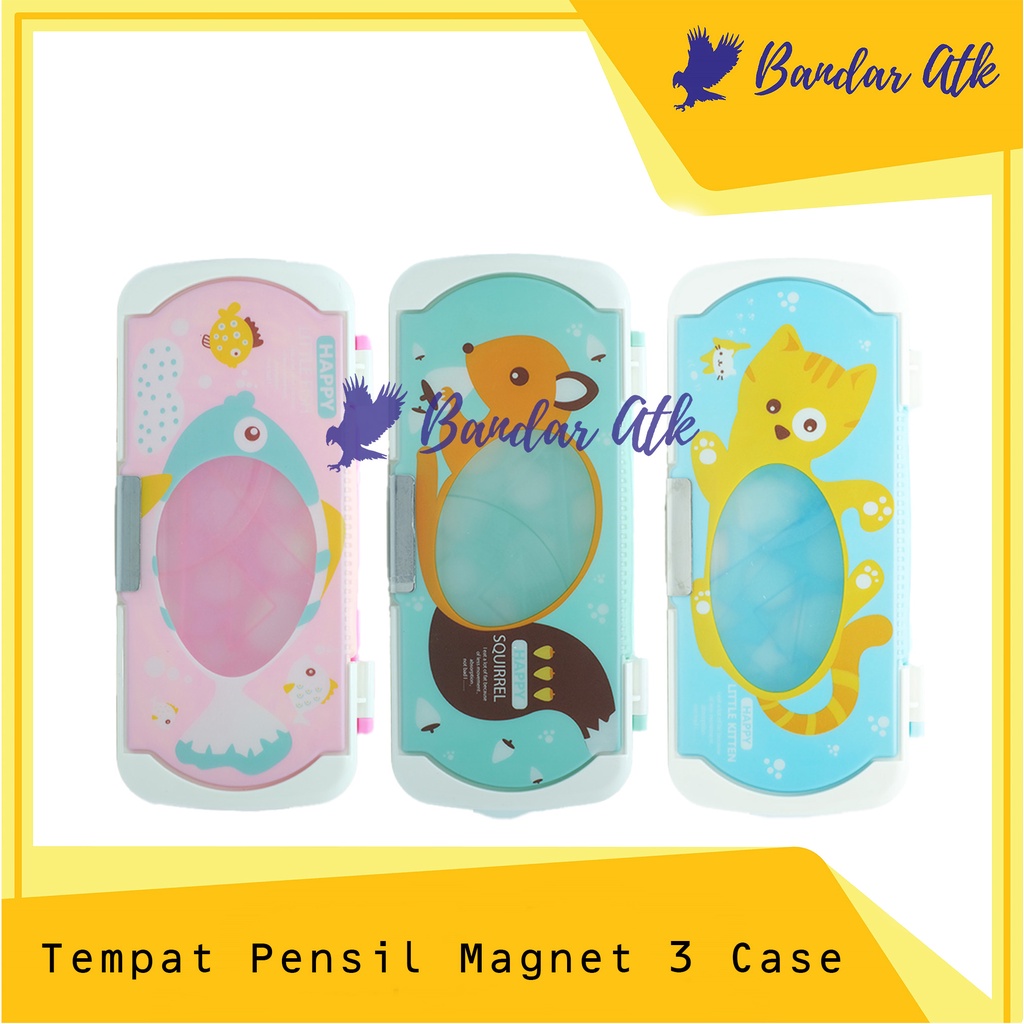 

Tempat Pensil Kotak Pensil Magnet 3 Case Free Pengaris 5 set [1 PCS]