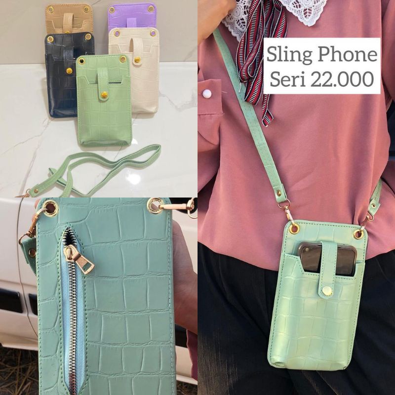 Tas HP Selempang Slingphone Pria Wanita Tas Selempang Mini Korea