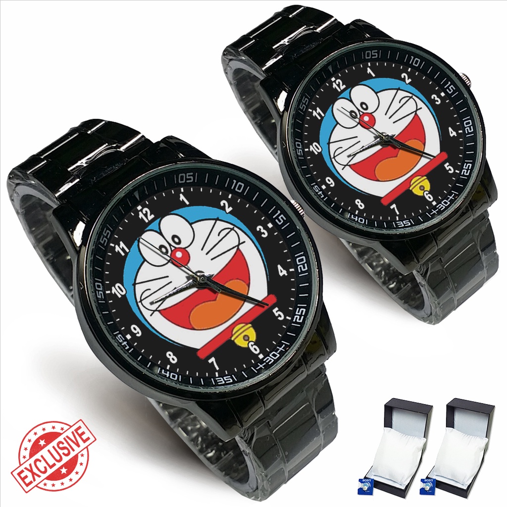 Jam Tangan Rantai Couple DORAEMON MOTIF - 4 (Special)