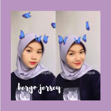 Hijab Bergo Jersey premium pet pendek / hijab sporty pendek / hijab sport salur instan simple BISA COD &amp; INSTAN